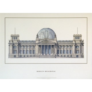 Berlin Reichstag 19.5-inch x 27-inch Lithograph Poster