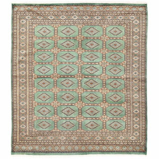 Herat Oriental Pakistani Hand-knotted Bokhara Wool Rug (6'8 x 7'6)