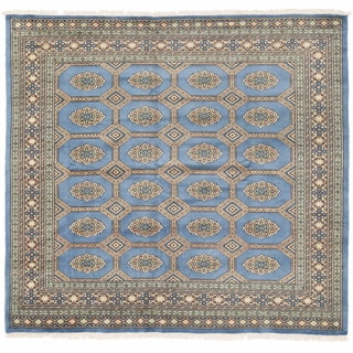 Herat Oriental Pakistani Hand-knotted Bokhara Wool Rug (6'3 x 6'9)