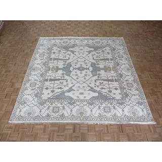 Oriental Ivory Wool Oushak Hand-knotted Rug (10' x 10')