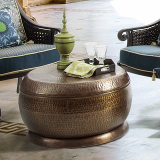 Bombay Madras Outdoor Antique Copper Coffee Table