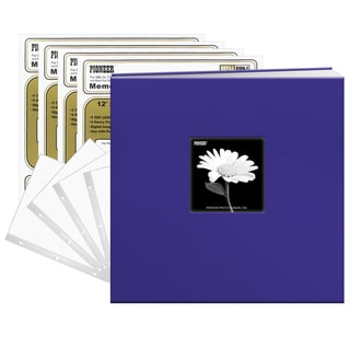 Pioneer Cobalt Blue Fabric Frame Cover 12x12 40 Pages (20 Sheets)