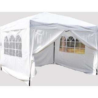 MCombo 10x10 Foot EZ Popup 4 Wall White Canopy Party Tent