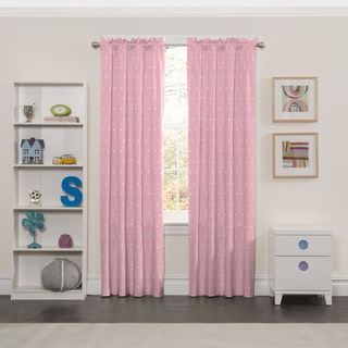 Eclipse Tiny Bella Pink Polyester Blackout Curtain Panel