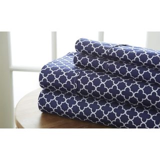 Merit Linens 4-piece Premium Ultra Soft Quatrefoil Pattern Bed Sheet Set