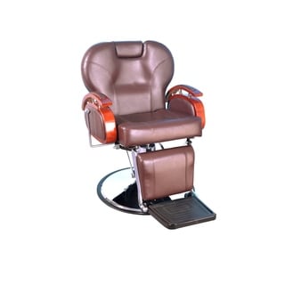 BarberPub Hydraulic Recline Brown Hair Salon Chair