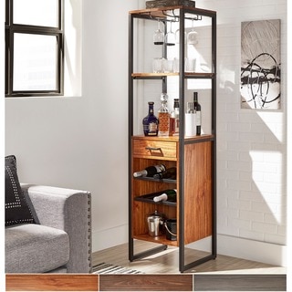 Annata Metal and Wood Wine Tower by MID-CENTURY LIVING