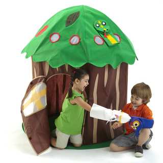 Bazoongi Green and Brown Fabric Puppet Tree Play Structure
