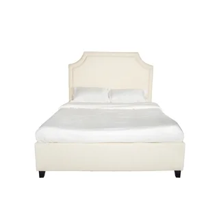 Chic Home Francis Linen Platform Storage Bed, Cream White