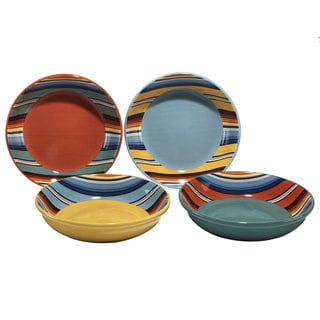 Certified International Pinata Ceramic 9.25-inch Soup/Pasta Bowl (Set of 4 Assorted Designs)