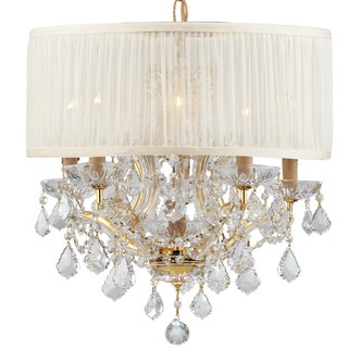 Crystorama Brentwood Collection 6-light Gold/Crystal Chandelier