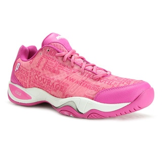 Prince T22 Lite Women's Pink/White Fabric and Synthetic Leather Tennis Shoes