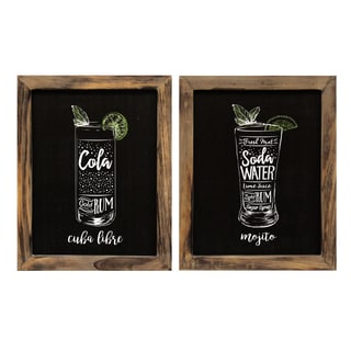 Stratton Home Decor 'Cocktails' Wall Art (Set of 2)