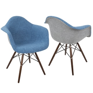 LumiSource Neo Flair Mid-Century Modern Dining/Accent Chairs (Set of 2)