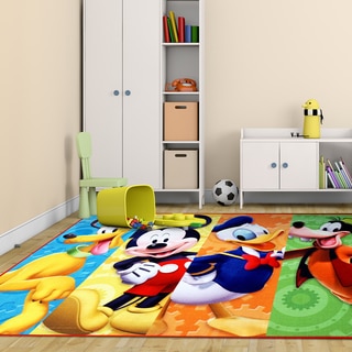 Disney Mickey Mouse Multicolor Polyester Kids Rug by Gertmenian (4'6 x 6'6)
