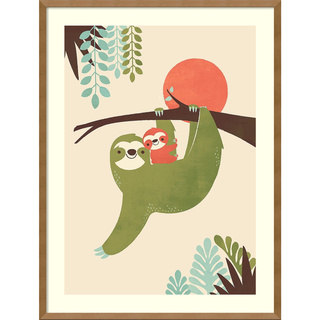 Framed Art Print 'Mama Sloth' by Jay Fleck 25 x 33-inch