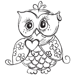 Mini Clear Stamps 2.25"X3"-Owl
