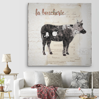 Wexford Home 'Golden Cuisine Cow' Premium Gallery Wrapped Canvas