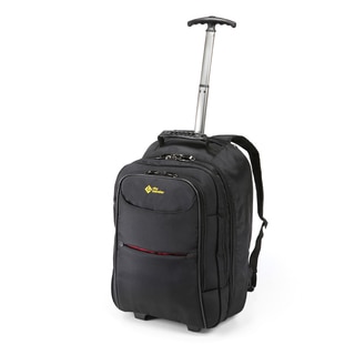 City Traveler Durable Nylon Business Carry-on Rolling Backpack