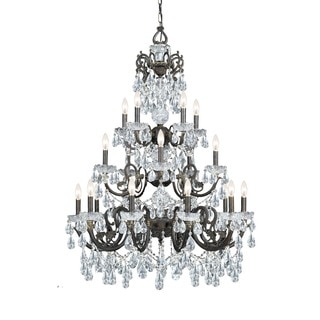 Crystorama Legacy Collection 20-light English Bronze/Crystal Chandelier