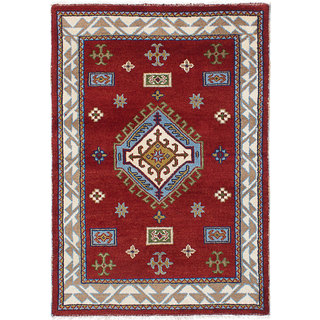 eCarpetGallery Royal Kazak Red Wool Hand-knotted Area Rug (4'1 x 5'10)