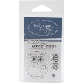 Technique Tuesday Clear Stamps 2X2.5-It's Owl Good
