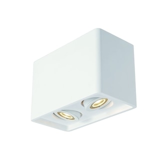 SLV Lighting Plastra 2-light White Box 2 Ceiling Lamp