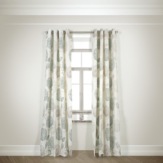 L and R Home Harlequin Duck Egg Grommet Top 84-inch Curtain Panel Pair