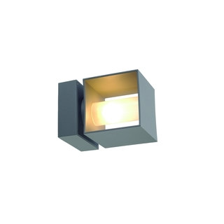 SLV Lighting Square Turn 1-light Silver Grey Wall Lamp