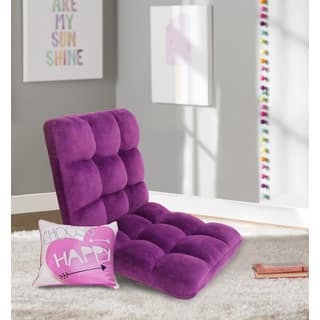 Chic Home Loungie Armless Quilted Recliner Chair, Purple