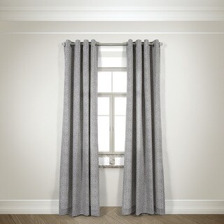 L and R Home Harlequin Taupe 108-inch Grommet-top Curtain Panel Pair