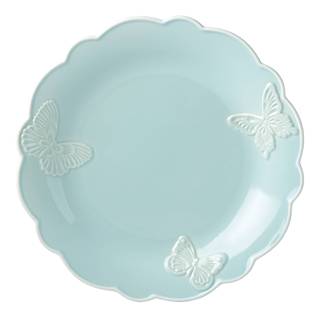 Lenox Butterfly Meadow Carved Blue Stoneware 11-inch Dinner Plate