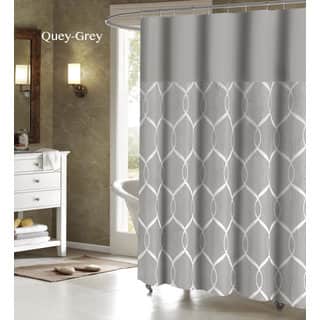 Quey Wrinkle Wave Fabric Shower Curtain
