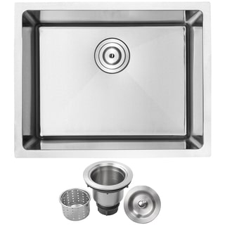 Phoenix PLZ-10 Stainless Steel Single Bowl Undermount Square Kitchen Bar Sink