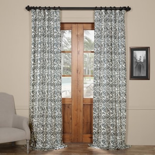 Exclusive Fabrics Catalina Cotton 50-inch wide x 84-inch -120-inch long Printed Curtain