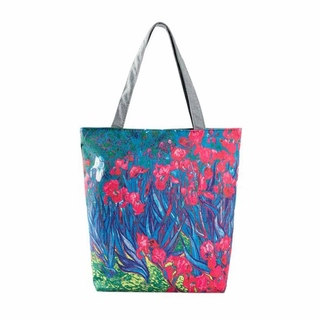 Modern Art Designer Inspired Iris Canvas Tote Beachbag Shopping Bag