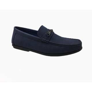 Mecca Men's Navy Slip-on Loafer Driver Shoes