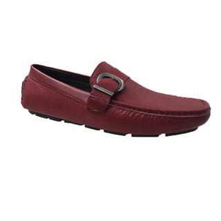 Mecca Men's Red Slip-on Loafer Driver Shoes