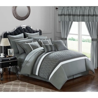 Chic Home 24-Piece Lance King Bed In a Bag Comforter Set