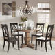 Eleanor Oak Round Soild Wood Top and X Back Chairs 5-piece Dining Set by iNSPIRE Q Classic - Thumbnail 3
