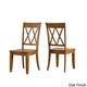 Eleanor Oak Round Soild Wood Top and X Back Chairs 5-piece Dining Set by iNSPIRE Q Classic - Thumbnail 7
