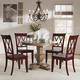 Eleanor Oak Round Soild Wood Top and X Back Chairs 5-piece Dining Set by iNSPIRE Q Classic - Thumbnail 2