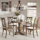 Eleanor Oak Round Soild Wood Top and X Back Chairs 5-piece Dining Set by iNSPIRE Q Classic - Thumbnail 4