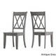 Eleanor Oak Round Soild Wood Top and X Back Chairs 5-piece Dining Set by iNSPIRE Q Classic - Thumbnail 10