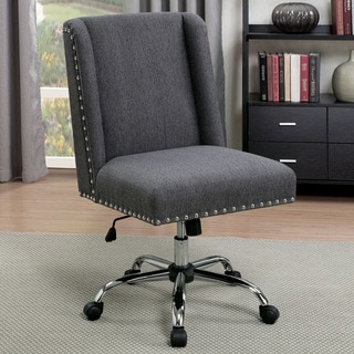 Furniture of America Clera Contemporary Wingback Linen-like Fabric Office Chair