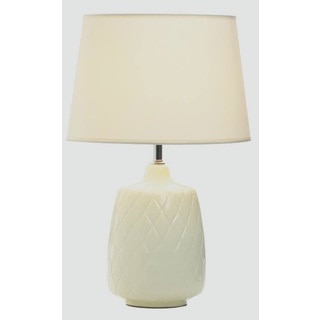 Millburn White Textured Ceramic Table Lamp