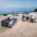 Puerta Outdoor 17-piece Wicker Patio Set with Cushions by Christopher Knight Home