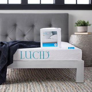 LUCID 5-inch Twin XL-size Gel Memory Foam Mattress with Waterproof Protector