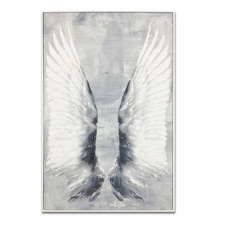 "Dreaming Wings" Embellished Canvas Framed Art