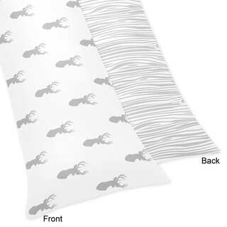 Body Pillow Case for the Grey and White Stag Collection by Sweet Jojo Designs